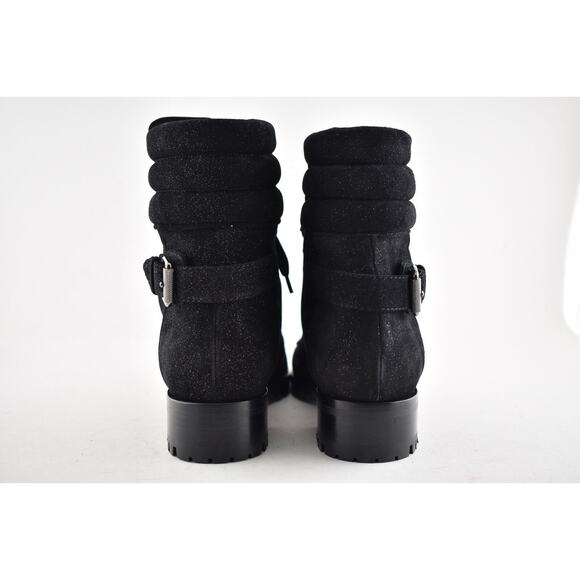 Christian Louboutin Who Runs Flat Crosta Star Black Combat Ankle Boots 36 - Picture 10 of 11